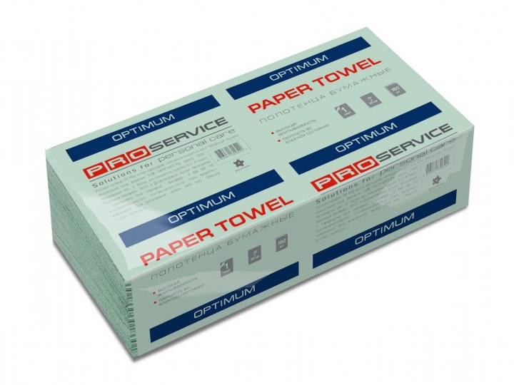 PRO service OPTIMUM Рушник паперовий V-скл. зелений макулатурний 160 шт.